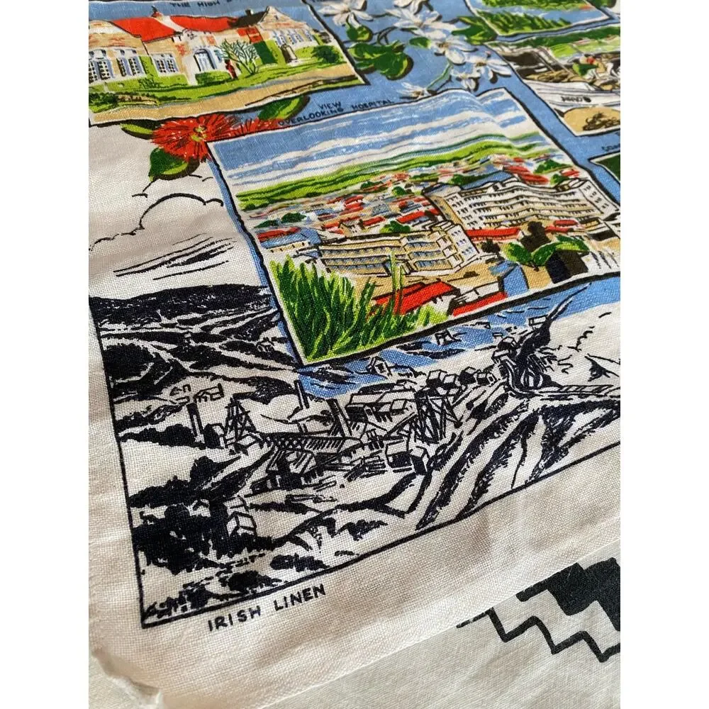 Vintage Thames Goldfield Collectible Kitchen Linen Tea Towel Souvenir